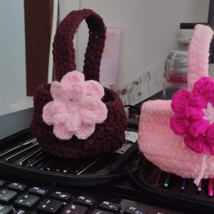 Horgolt húsvéti kosár - ünnepi díszek, dekorációk - húsvéti díszek és dekorációk - húsvéti kosár - Meska.hu