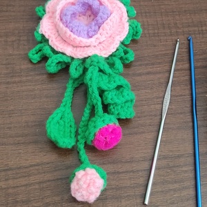 Horgolt t�skad�sz cser�lhető vir�ggal - otthon & életmód - dekoráció - dísztárgy - Meska.hu