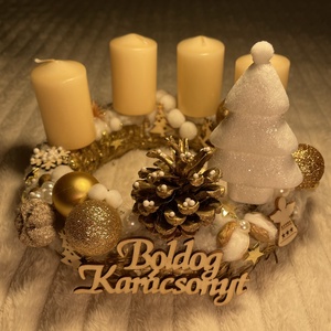 Karácsonyi, Adventi koszorú - Meska.hu
