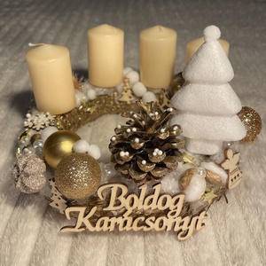 Karácsonyi, Adventi koszorú - karácsony - adventi díszek - adventi koszorú - Meska.hu