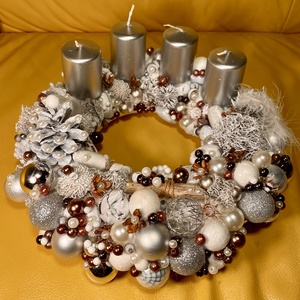 Adventi koszorú, Karácsony, Adventi díszek, Adventi koszorú, Festett tárgyak, Mindenmás, MESKA