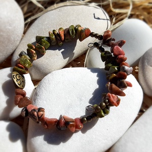 Boho collection - memóriadrót karkötő, Ékszer, Karkötő, Gyöngyös karkötő, Ékszerkészítés, Gyöngyfűzés, gyöngyhímzés, MESKA