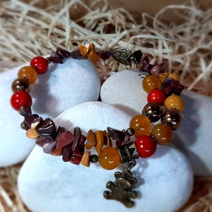 Boho collection - memóriadrót karkötő, Ékszer, Karkötő, Gyöngyös karkötő, Ékszerkészítés, Gyöngyfűzés, gyöngyhímzés, MESKA