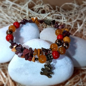 Boho collection - memóriadrót karkötő - ékszer - karkötő - gyöngyös karkötő - Meska.hu