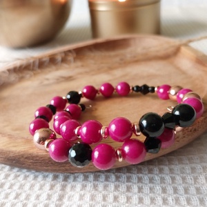 Boho collection - memóriadrót karkötő - ékszer - karkötő - gyöngyös karkötő - Meska.hu