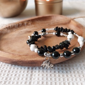 Boho collection - memóriadrót karkötő, Ékszer, Karkötő, Gyöngyös karkötő, Ékszerkészítés, Gyöngyfűzés, gyöngyhímzés, MESKA