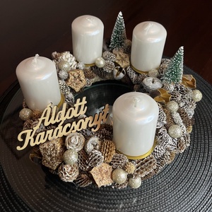 Natúr adventi koszorú - Meska.hu