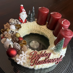 Manós adventi koszorú - Meska.hu