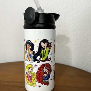 Fém kulacs, 360 ml (Disney hercegnők) - otthon & életmód - konyhafelszerelés, tálalás - italos kellékek - kulacsok - Meska.hu