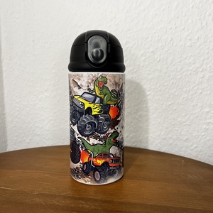 Fém kulacs, 360 ml (Dinós, Monster Truck-os) - otthon & életmód - konyhafelszerelés, tálalás - italos kellékek - kulacsok - Meska.hu