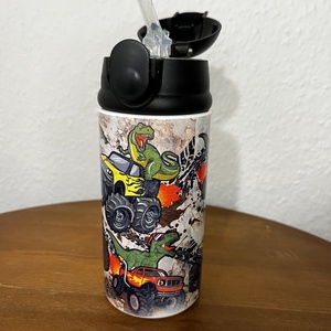 Fém kulacs, 360 ml (Dinós, Monster Truck-os) - otthon & életmód - konyhafelszerelés, tálalás - italos kellékek - kulacsok - Meska.hu