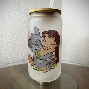 Lilo és Stich opál üvegpohár 470 ml - művészet - más művészeti ág - Meska.hu