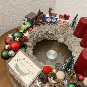 Vonatos adventi koszorú - karácsony - adventi díszek - adventi koszorú - Meska.hu