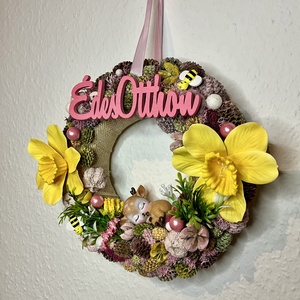 Édes Otthon - őzikés ajótkopogtató, ajtódísz - otthon & életmód - dekoráció - ajtó- és ablak dekoráció - ajtódísz & kopogtató - Meska.hu