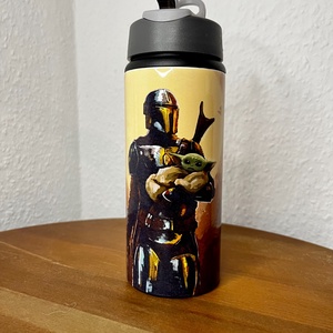UTOLSÓ DARAB!!! Star Wars The Mandalorian (A Mandalóri/Grogu) palack 600 ml - otthon & életmód - konyhafelszerelés, tálalás - italos kellékek - kulacsok - Meska.hu