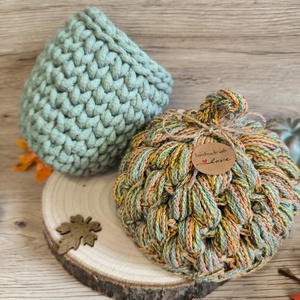 Rusztikus makk tároló és tök szett - otthon & életmód - dekoráció - asztal és polc dekoráció - asztaldísz - Meska.hu