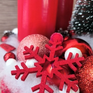 Adventi dekoráció egérkével - karácsony - adventi díszek - adventi gyertyadíszek és koszorúdíszek - Meska.hu