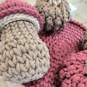 Őszi horgolt szett - otthon & életmód - dekoráció - asztal és polc dekoráció - asztaldísz - Meska.hu