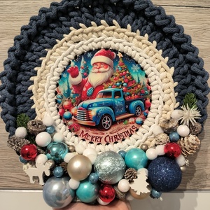 Karácsonyi horgolt ajtódísz  - karácsony - karácsonyi lakásdekoráció - karácsonyi ajtódíszek - Meska.hu Karácsonyi horgolt ajtódísz  - karácsony - karácsonyi lakásdekoráció - karácsonyi ajtódíszek - Meska.hu