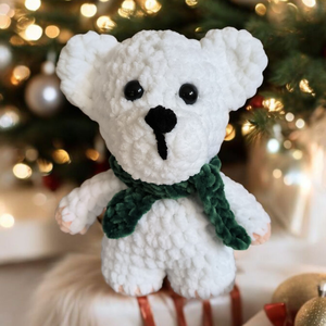 Horgolt plüss jegesmackó kicsi, Karácsony, Mikulás, Mikulás ajándékok, Horgolás, MESKA