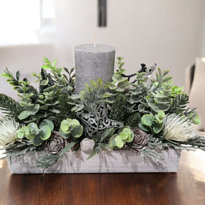 Téli mese ünnepi asztaldísz  - karácsony - karácsonyi lakásdekoráció - ünnepi asztaldekoráció - Meska.hu