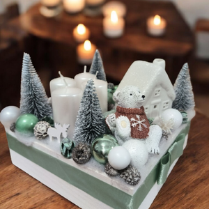 Téli csodaország adventi asztaldísz - karácsony - adventi díszek - adventi asztaldísz - Meska.hu