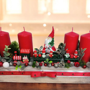 Adventi varázsvonat kerámia manóval - Meska.hu