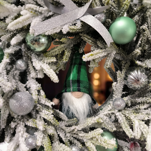 Havas karácsonyi ajtódísz  - karácsony - karácsonyi lakásdekoráció - karácsonyi ajtódíszek - Meska.hu