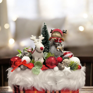 Karácsonyi asztaldísz skót kockás mintás  - karácsony - karácsonyi lakásdekoráció - ünnepi asztaldekoráció - Meska.hu