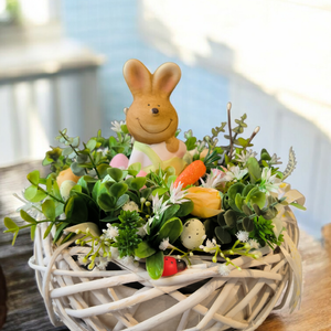 Húsvéti asztaldísz kosárban - otthon & életmód - dekoráció - húsvéti asztaldíszek - Meska.hu