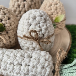 Horgolt húsvéti szett - ünnepi díszek, dekorációk - húsvéti díszek és dekorációk - húsvéti asztaldíszek - Meska.hu