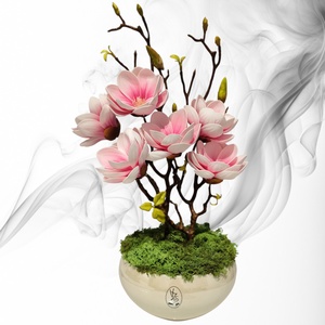 Magnólia dekoráció kaspóban  - Meska.hu