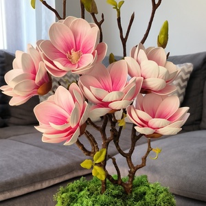 Magnólia dekoráció kaspóban  - otthon & életmód - virágdekoráció - virágdíszek - asztali virágdísz - Meska.hu