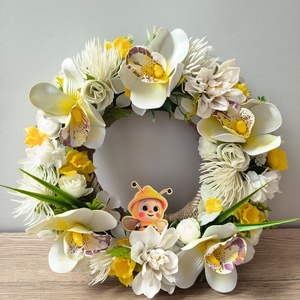 Méhecskés vidám ajtókopogtató  - otthon & életmód - dekoráció - ajtó- és ablak dekoráció - ajtódísz & kopogtató - Meska.hu