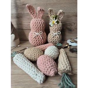 Horgolt húsvéti asztaldísz szett 8 db-os , Ünnepi díszek, dekorációk, Húsvéti díszek és dekorációk, Húsvéti asztaldíszek, Horgolás, MESKA