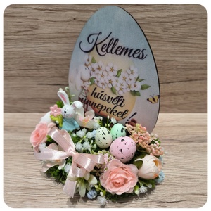 Nyomtatott fa talpas húsvéti asztaldísz  - ünnepi díszek, dekorációk - húsvéti díszek és dekorációk - húsvéti asztaldíszek - Meska.hu