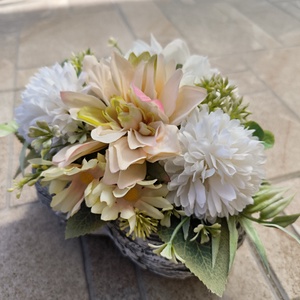 Kegyeleti sírdísz szív alakú kő kaspóban  - otthon & életmód - vallás - temetkezési tárgy - sírdísz, kegyeleti dísz - Meska.hu