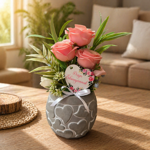 Rózsás asztaldísz Anyák napjára - Meska.hu