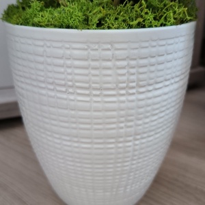 Cymbidium csónakorchidea dekoráció kerámia kaspóban  - otthon & életmód - virágdekoráció - virágdíszek - virágdísz kaspóban - Meska.hu