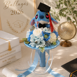 Stitch figurás ballagási csokor - Meska.hu