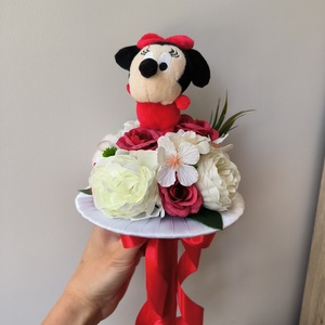 Virágcsokor Minnie-vel  - otthon & életmód - virágdekoráció - virágok - virágcsokor - Meska.hu