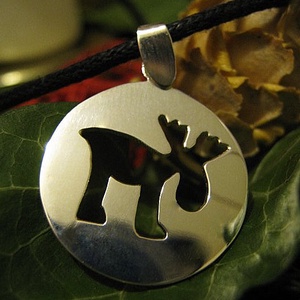 Ezüst rénszarvasos medál, Ékszer, Nyaklánc, Medál, Ékszerkészítés, Ötvös, MESKA