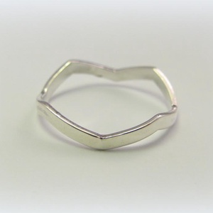 Ezüst cikcakk gyűrű, Ékszer, Gyűrű, Vékony gyűrű, Ékszerkészítés, Ötvös, MESKA