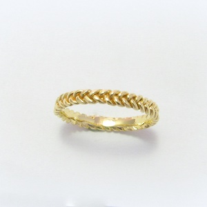 Sárga arany fonott gyűrű, Ékszer, Gyűrű, Vékony gyűrű, Ékszerkészítés, Fémmegmunkálás, MESKA