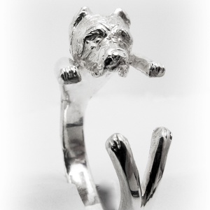 Vágott fülű Cane Corso gyűrű, Ékszer, Gyűrű, Figurális gyűrű, Ötvös, Ékszerkészítés, MESKA