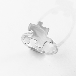 Puzzle, kirakó páros gyűrű - ékszer - gyűrű - figurális gyűrű - Meska.hu