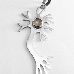 Neuron / idegsejt medál rózsakvarcal - ékszer - nyaklánc - medál - Meska.hu