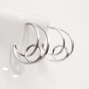 Ezüst hold fülbevaló - esküvő - ékszer - fülbevaló - Meska.hu