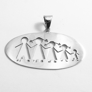 Ezüst családi medál, Ékszer, Nyaklánc, Medál, Ékszerkészítés, Ötvös, MESKA