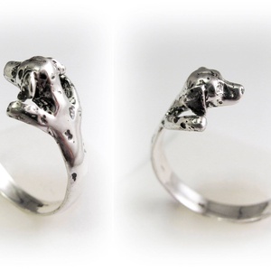 Ezüst dalmata gyűrű, Ékszer, Gyűrű, Figurális gyűrű, Ékszerkészítés, Ötvös, MESKA